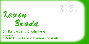 kevin broda business card